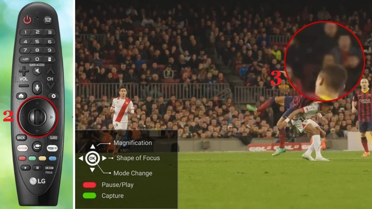 Phóng to màn hình bằng điều khiển thông minh tivi LG bước 2