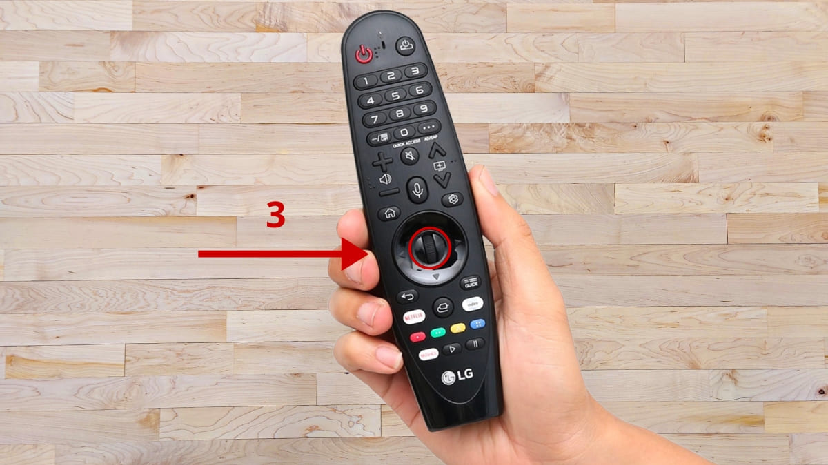 Hướng dẫn sử dụng điều khiển thông minh tivi LG để vào ứng dụng bước 3