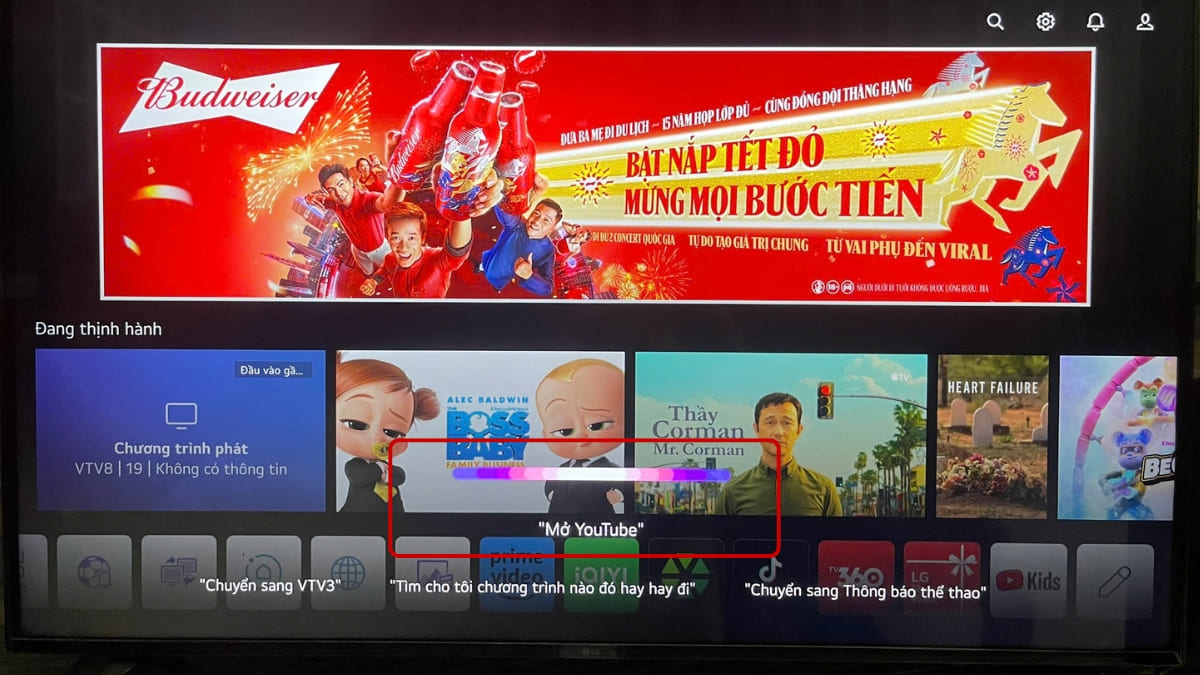 Hướng dẫn sử dụng điều khiển thông minh tivi LG bằng giọng nói bước 2