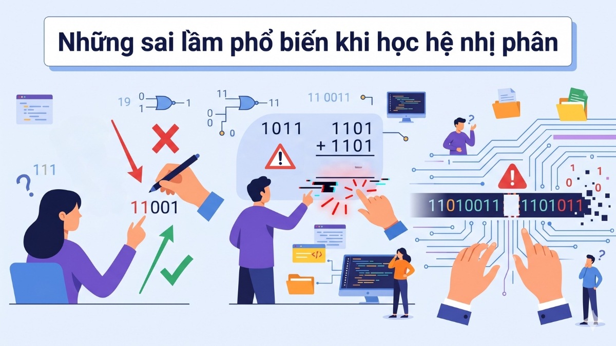 Những sai lầm phổ biến khi học hệ nhị phân