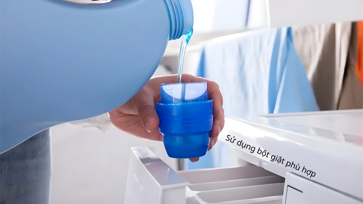 Sử dụng bột giặt phù hợp