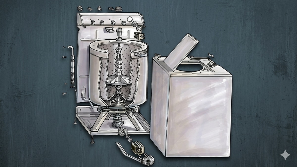 Cấu tạo hộp số máy giặt chi tiết