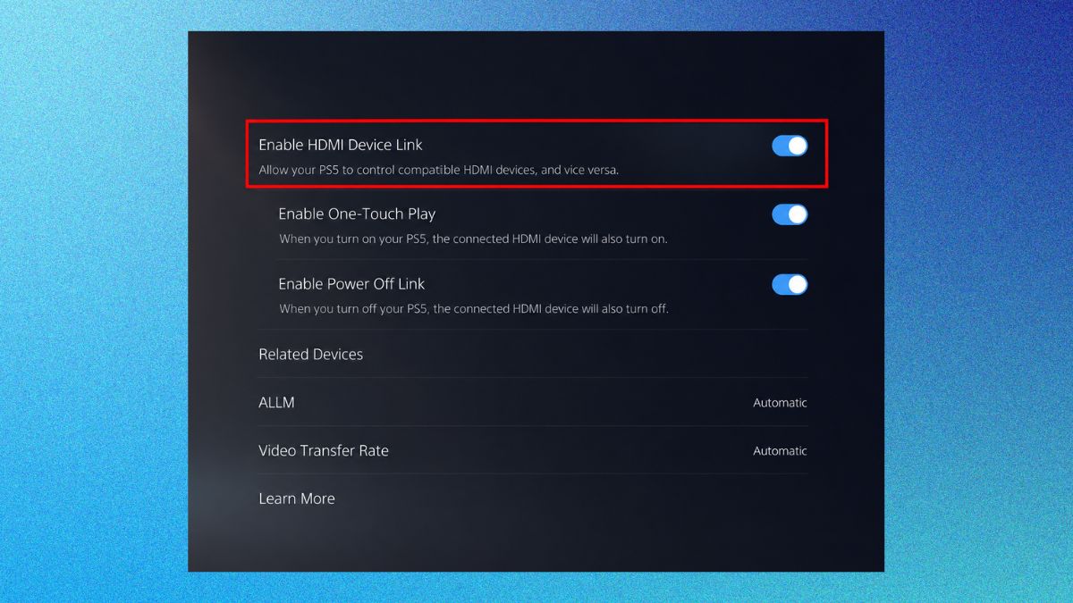 Cách bật HDMI CEC trên PlayStation bước 3