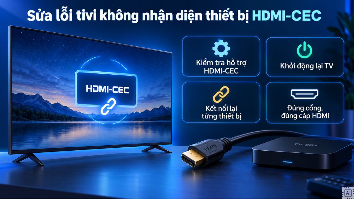 Sửa lỗi tivi không nhận diện thiết bị HDMI-CEC là gì