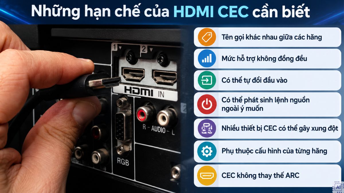 Những hạn chế của HDMI CEC cần biết