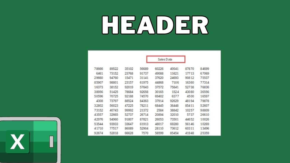 Chức năng của Header and Footer trong Excel - Chức năng Header
