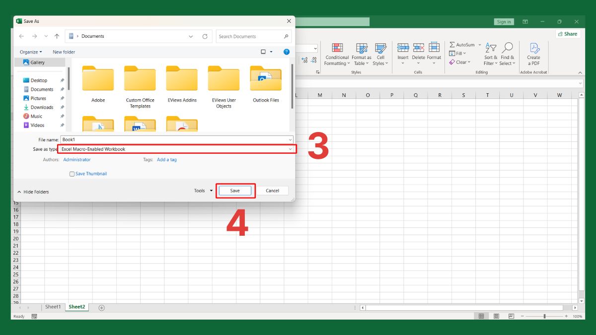 cách highlight hàng khi di chuyển trong Excel bằng VBA bước 3