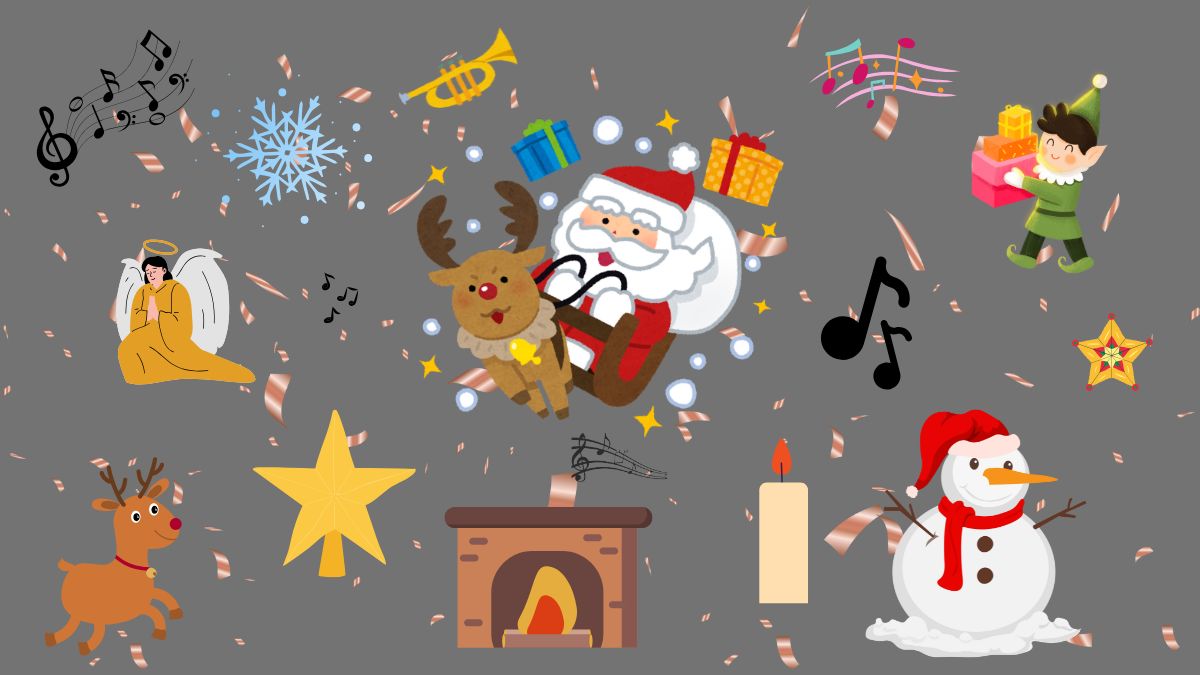 Icon Noel chữ và biểu tượng Giáng sinh