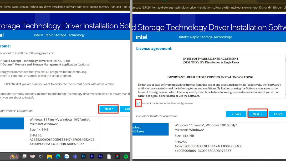 Cách cài đặt Intel Rapid Storage Technology - bước 3