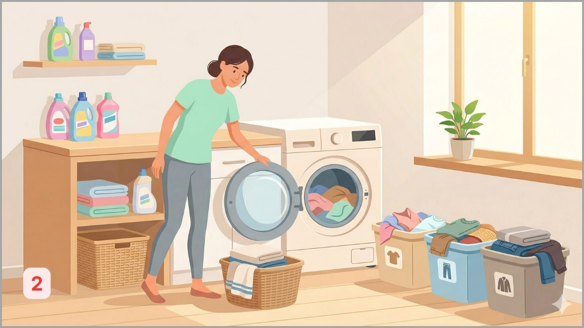 Hướng dẫn cách giặt khô bằng máy giặt bước 2