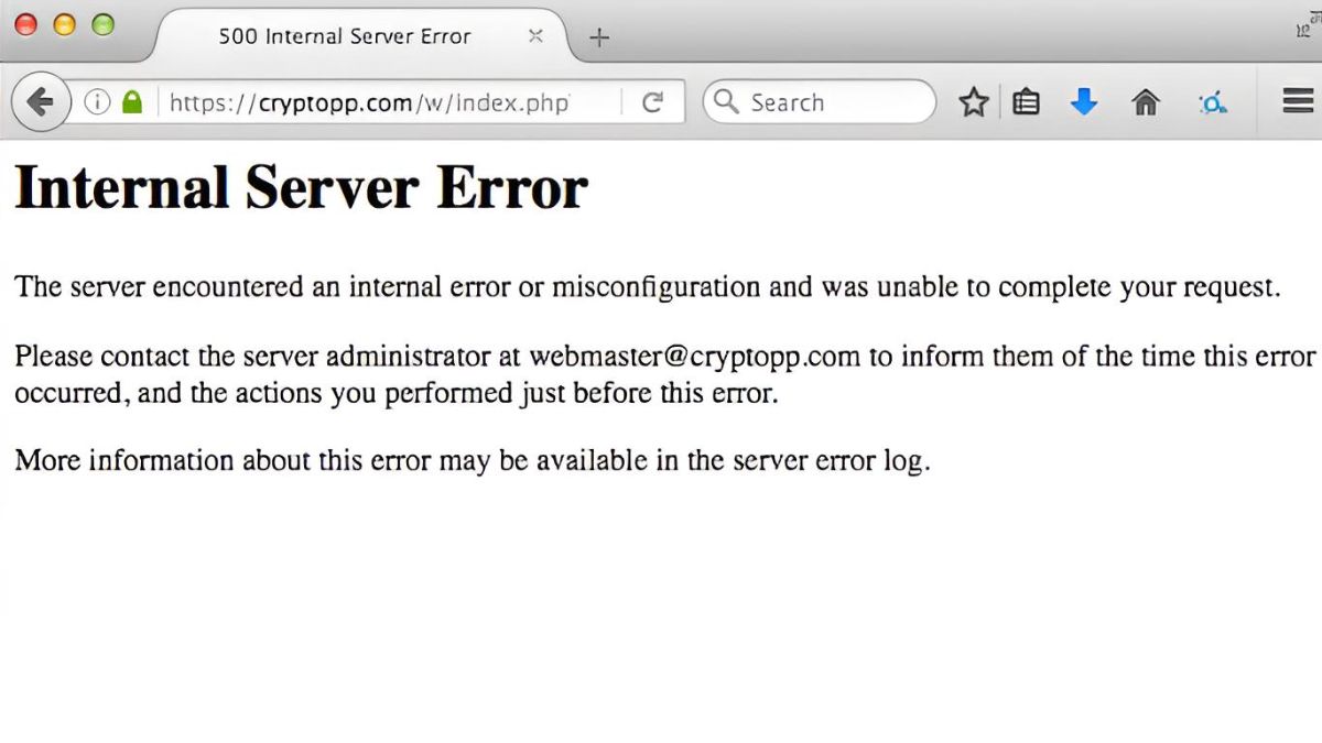 Nguyên nhân gây ra Internal Server Error là gì?