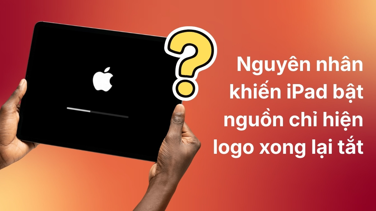 Nguyên nhân khiến iPad bật nguồn chỉ hiện logo xong lại tắt