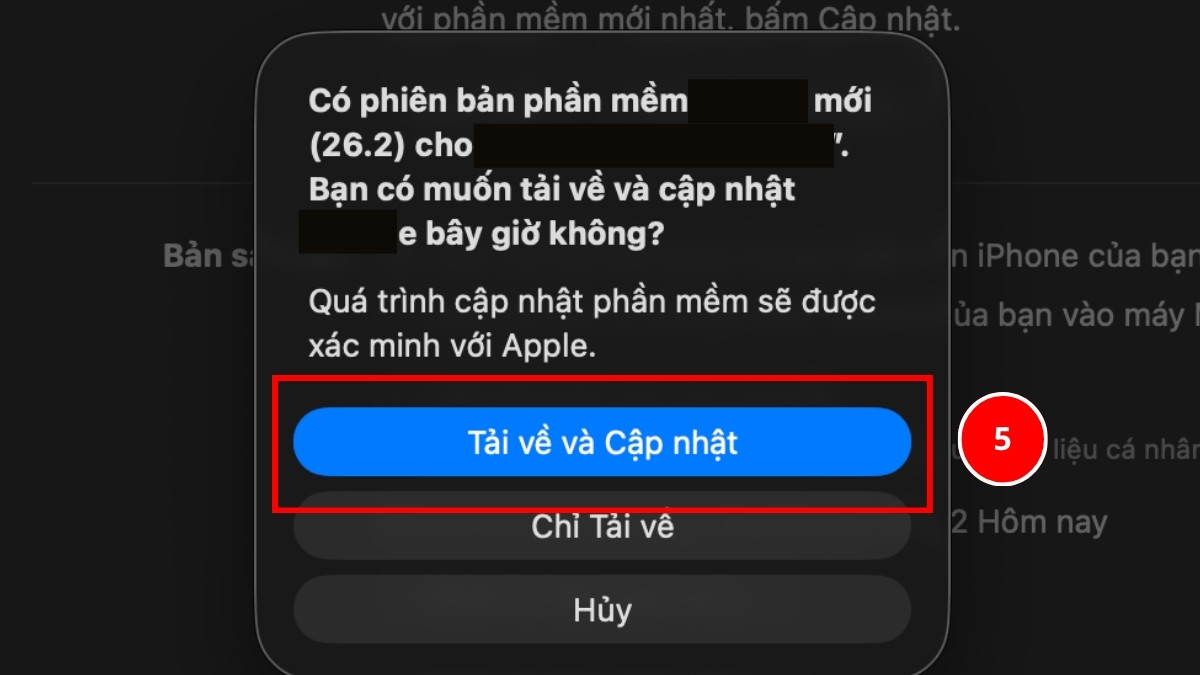 khắc phục lỗi iPad bật nguồn chỉ hiện logo rồi tắt bằng cập nhật bằng finder bước 3