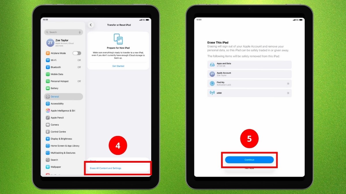khắc phục iPad bị sọc màn hình bằng khôi phục cài đặt gốc cho ipad bước 2
