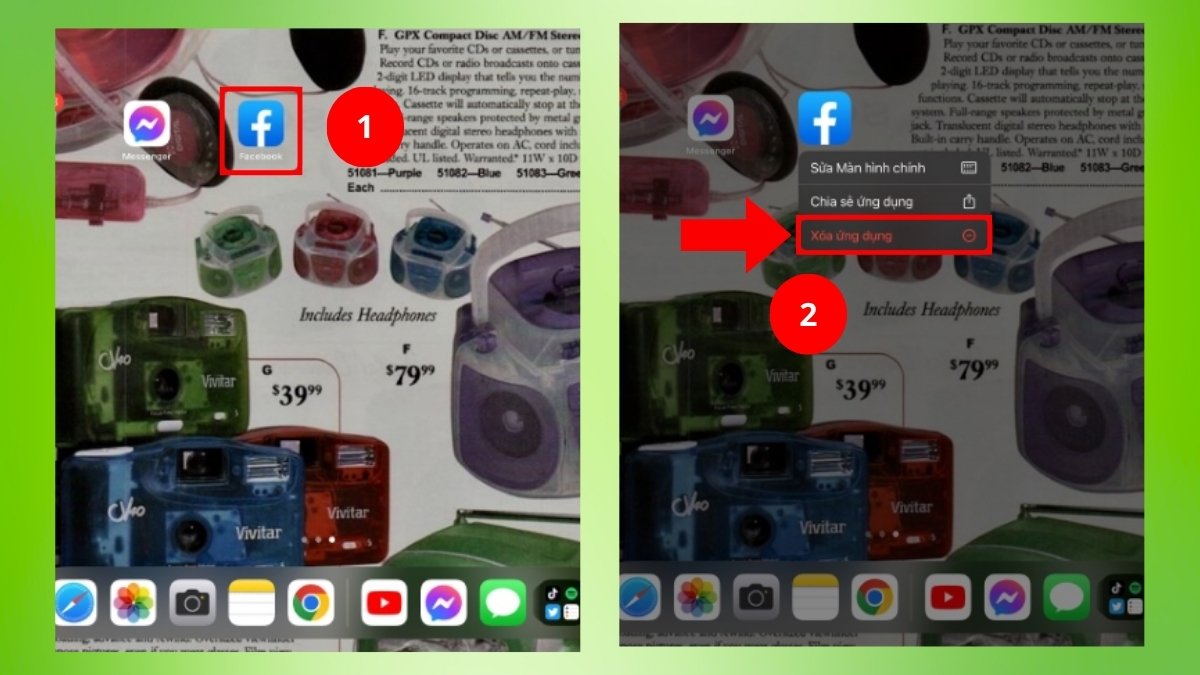 khắc phục iPad bị sọc màn hình bằng gỡ ứng dụng gây xung đột bước 2
