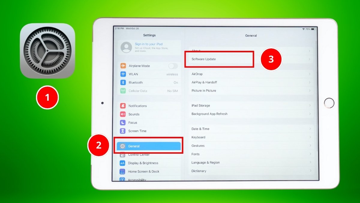 khắc phục iPad bị sọc màn hình bằng cập nhật ios mới nhất bước 3