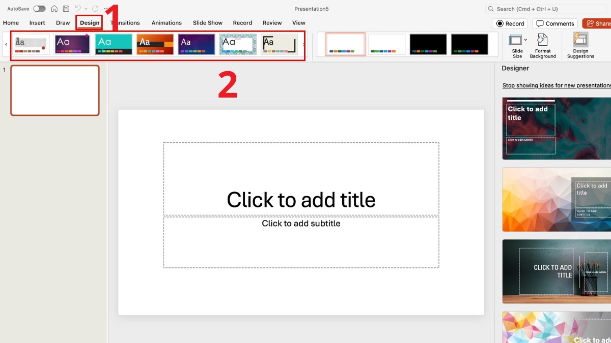 cách tạo Jeopardy Powerpoint bước 1