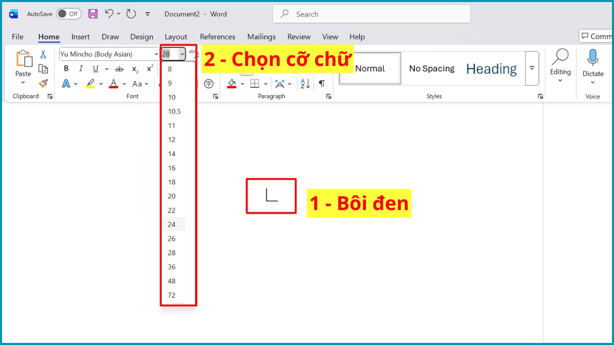 Lỗi font chữ khi chèn ký hiệu góc trong Word