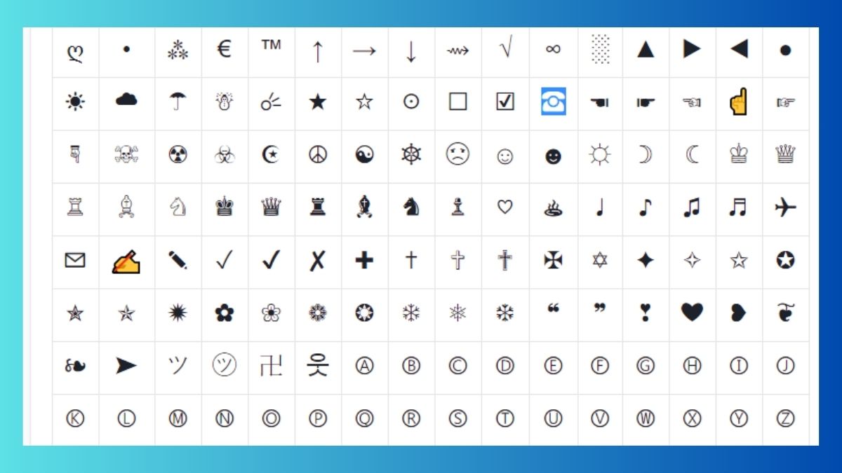 Các loại ký tự đặc biệt trong Word