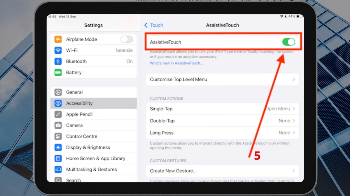 cách tùy chọn hiển thị, cách kết nối chuột không với ipad bước 3