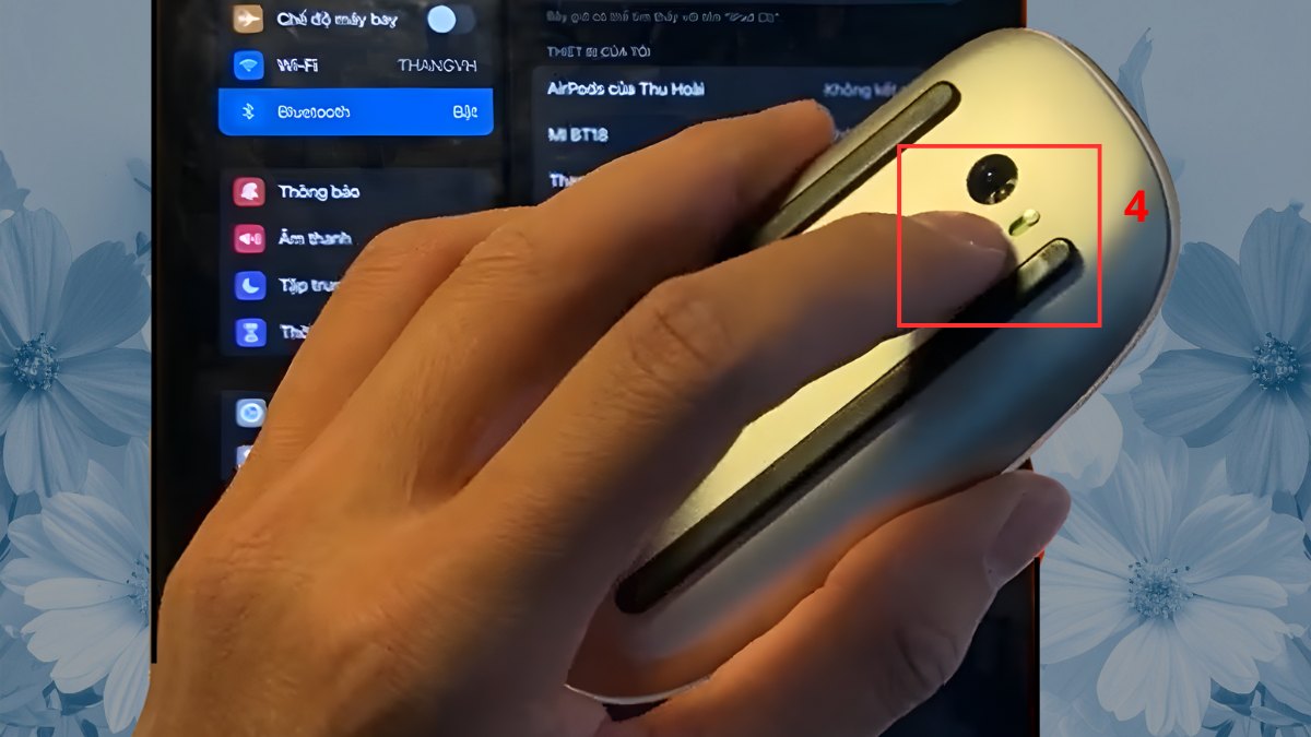 Cách kết nối chuột không với ipad loại không dây bước 2