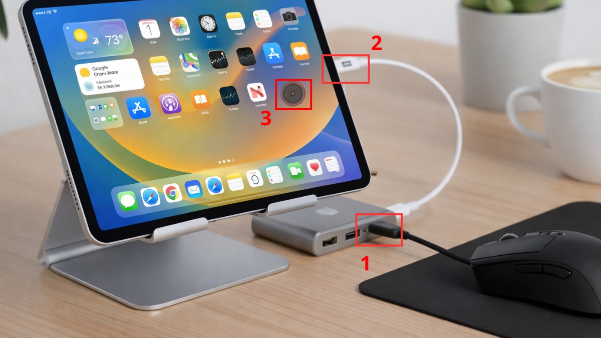 Cách kết nối chuột không với ipad loại có dây
