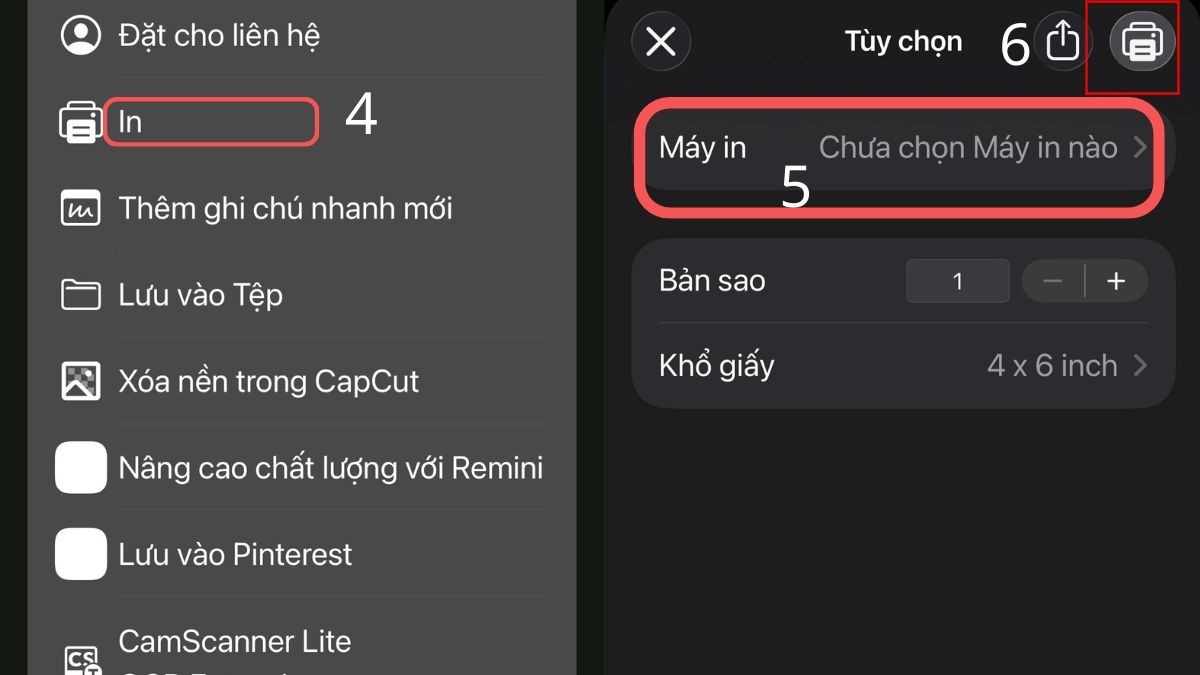Giải pháp thay thế khi không in được qua USB bằng airprint bước 3