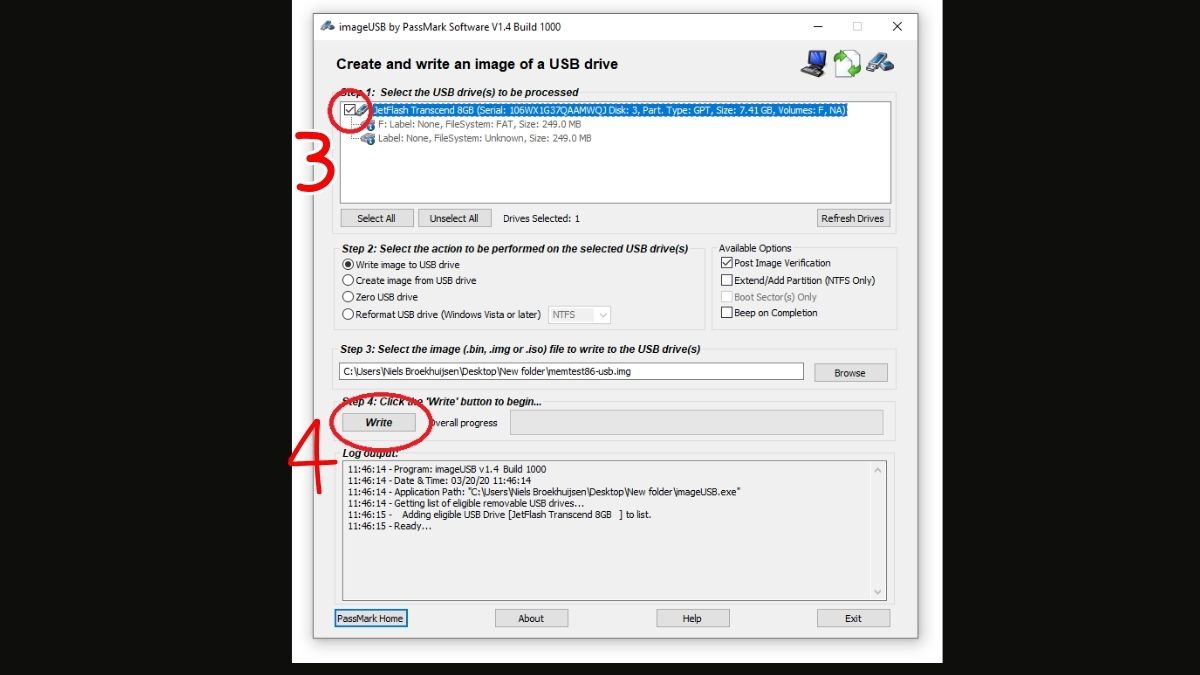 kiểm tra nguyên nhân Kernel Panic bằng memtest bước 2