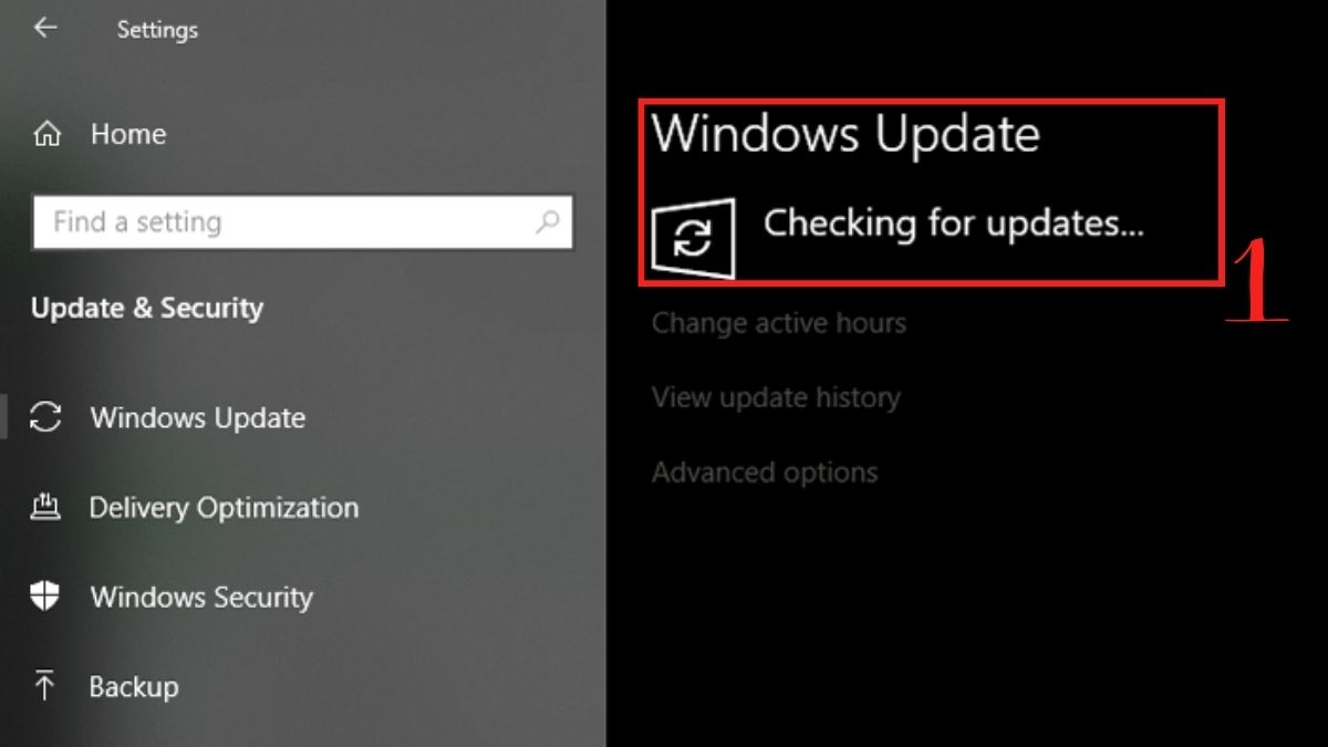 Cập nhật phần mềm và trình điều khiển bước 1