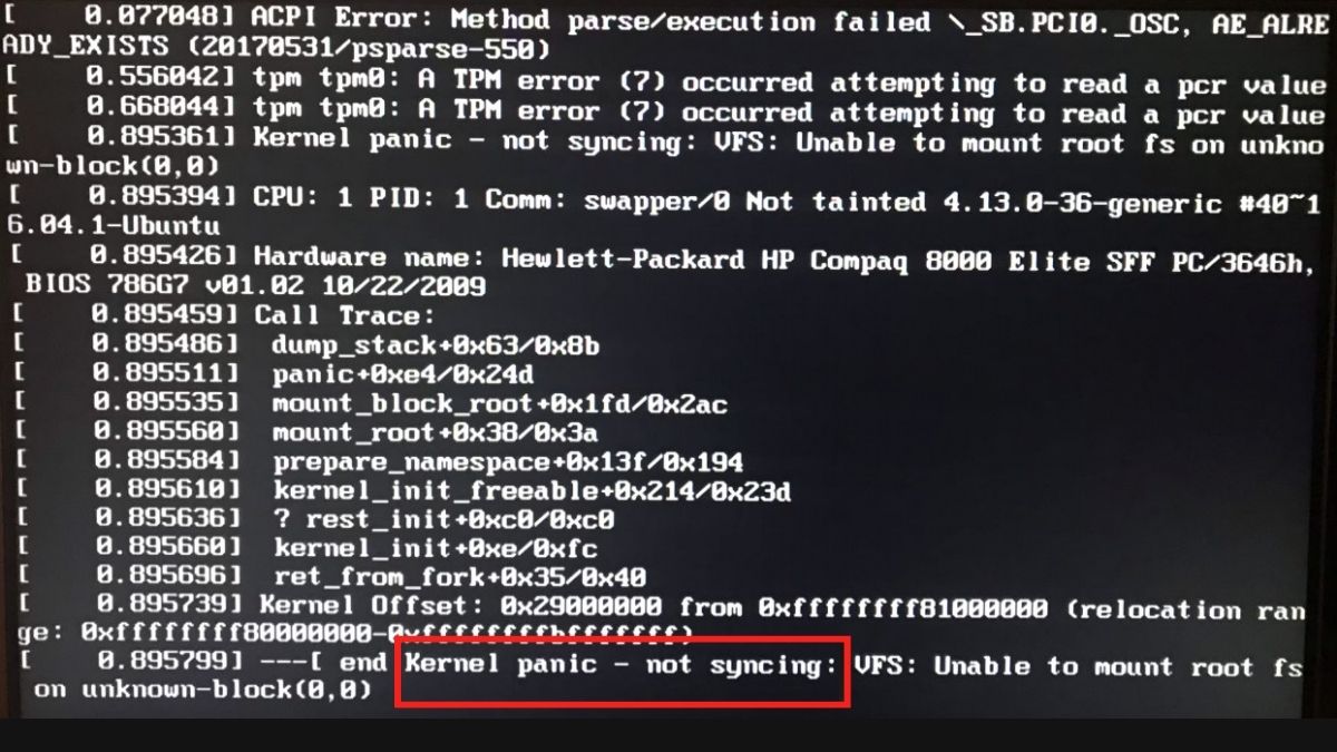Kernel Panic trên Linux
