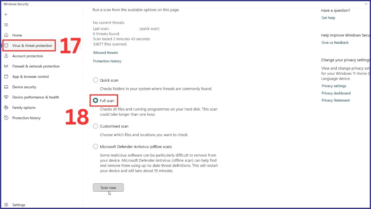 kiểm tra Keylogger trên máy tính bước 5 còn lại