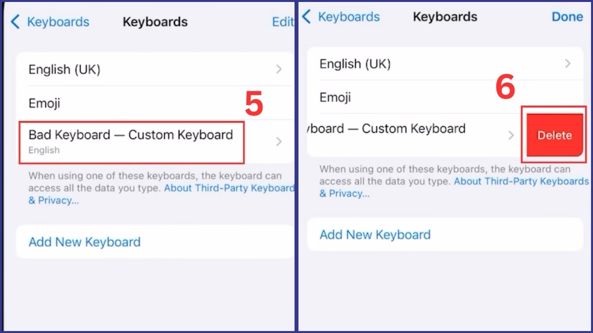 kiểm tra Keylogger trên ios bước 1 còn lại