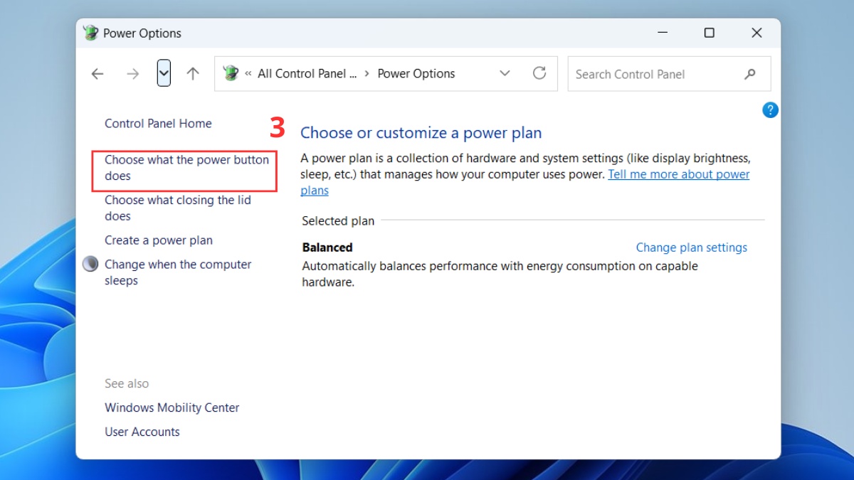 khắc phục lỗi không tắt được máy tính bằng hủy fast bootup bước 2