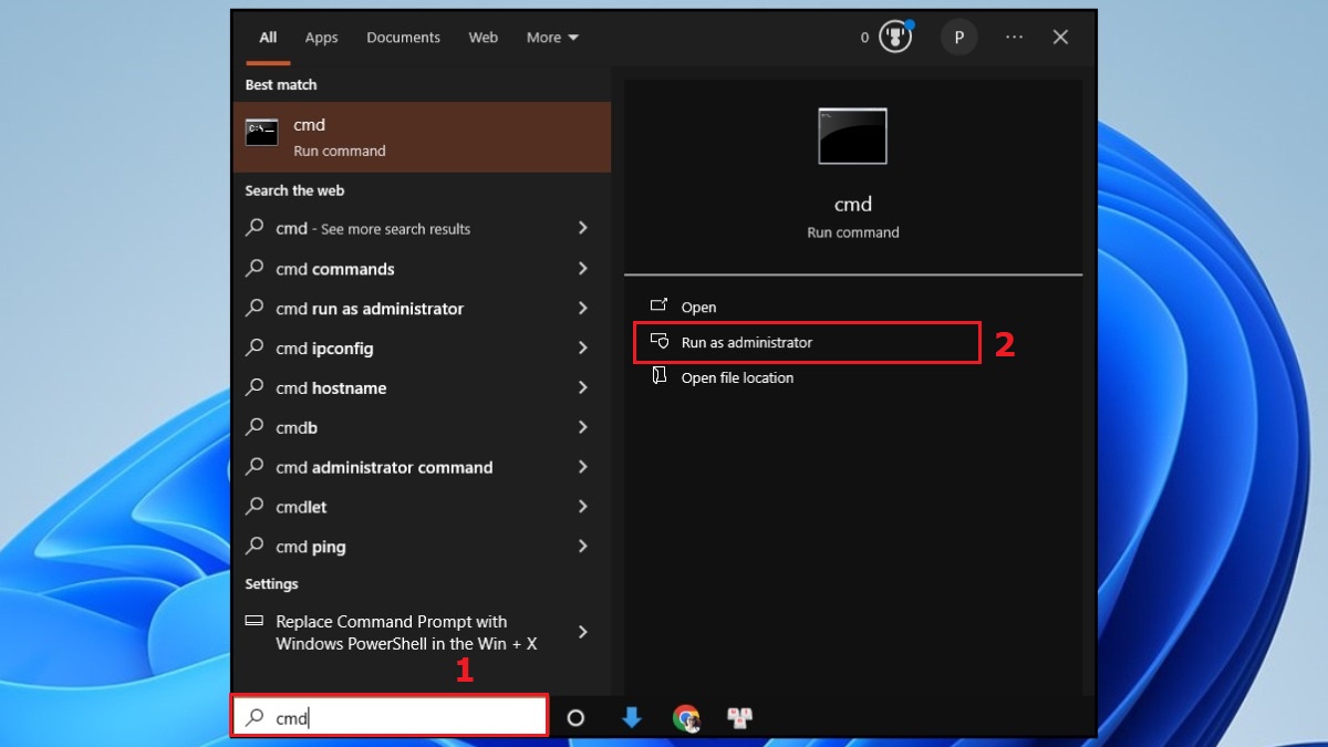 khắc phục lỗi không tắt được máy tính bằng dùng command prompt bước 1