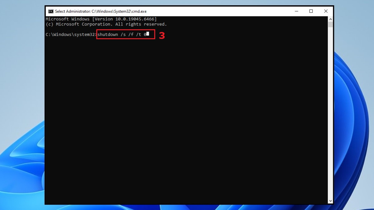 khắc phục lỗi không tắt được máy tính bằng dùng command prompt bước 2