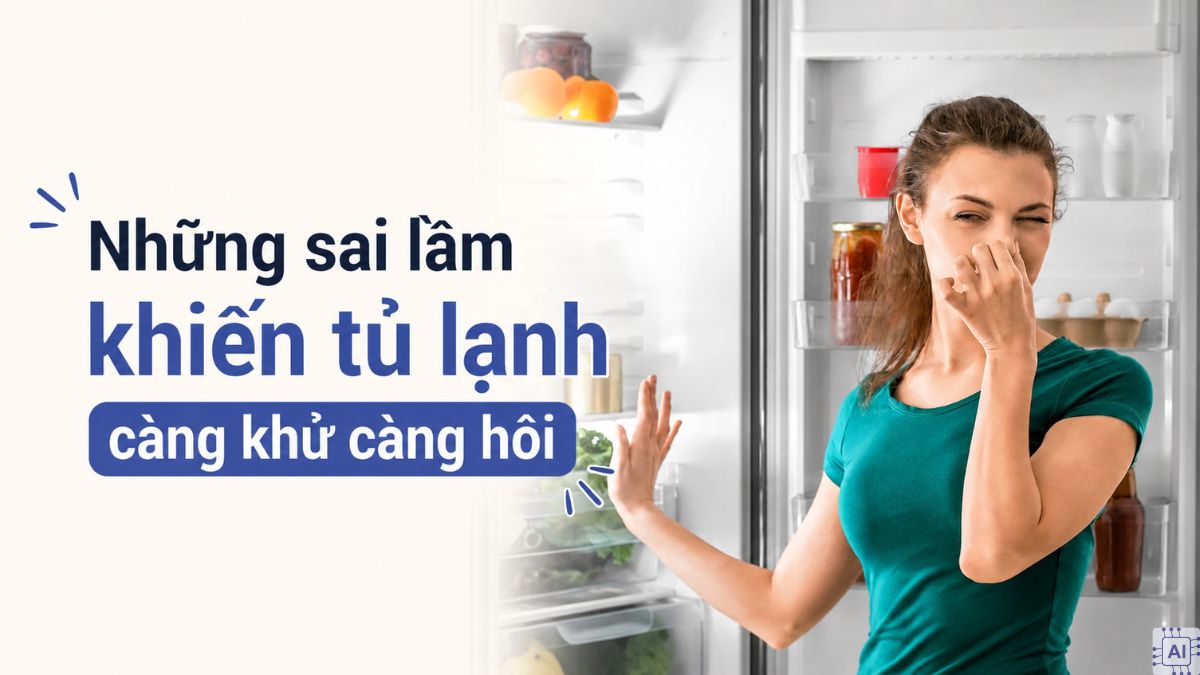Những sai lầm khiến tủ lạnh càng khử càng hôi