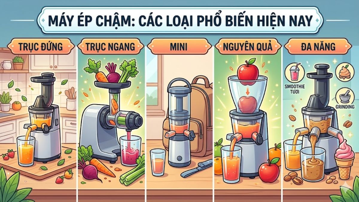kinh nghiệm mua máy ép chậm