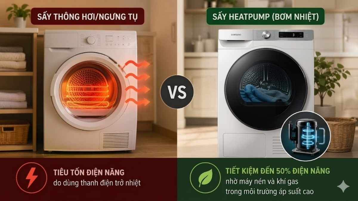 Kinh nghiệm mua máy sấy quần áo dựa vào mức tiêu thụ điện năng