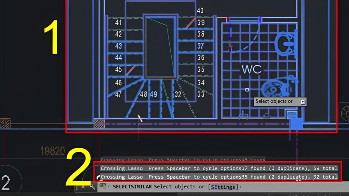 Hướng dẫn cách dùng lệnh đếm đối tượng trong CAD - bước 4