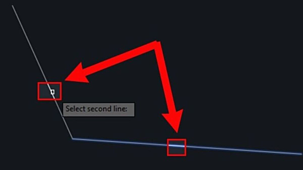 Cách dùng lệnh đo góc trong CAD - bước 2