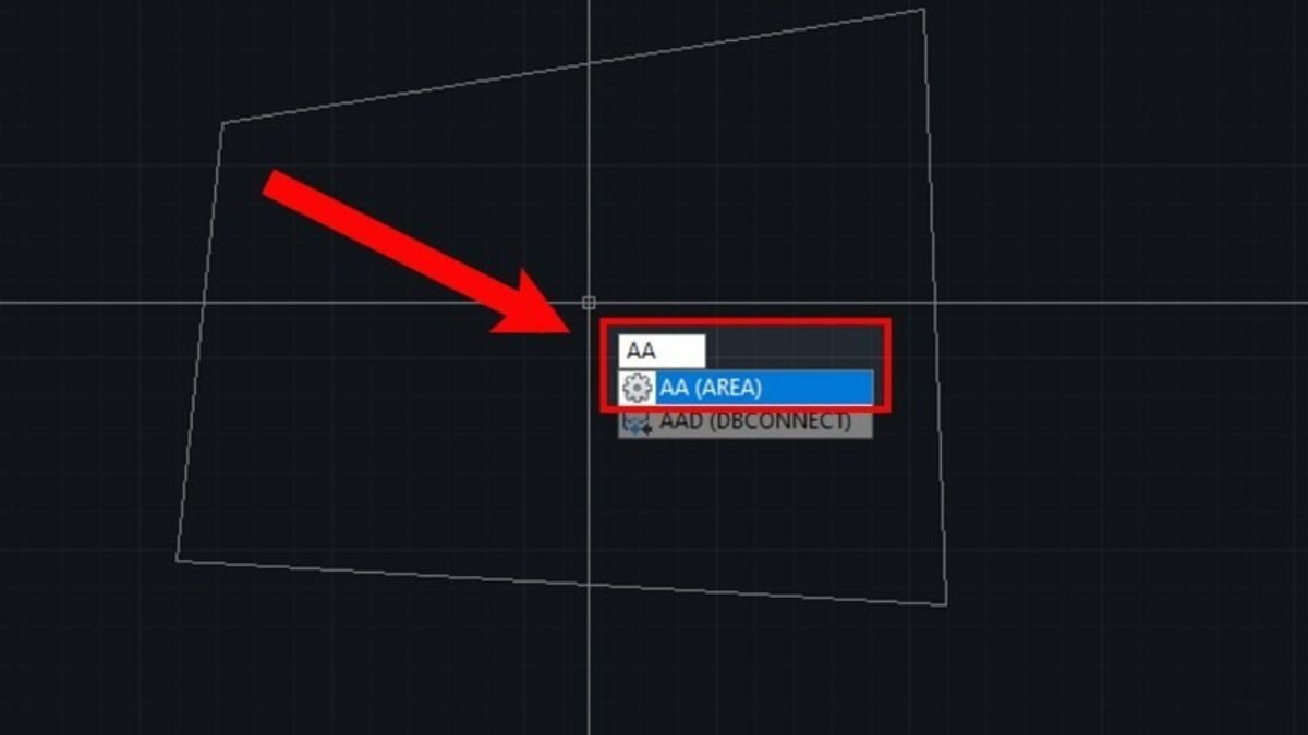 Cách dùng lệnh đo diện tích trong CAD - bước 1
