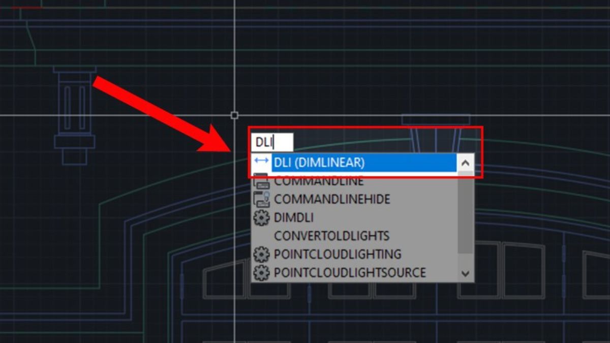 Cách dùng lệnh đo chiều dài trong CAD - bước 1