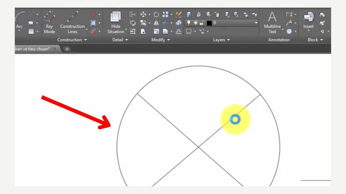 Cách sử dụng lệnh Extrim trong CAD để cắt đối tượng - bước 4