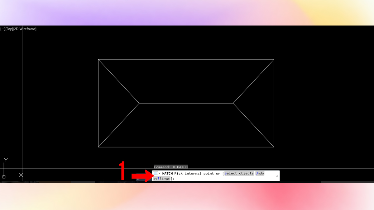Cách sử dụng của lệnh Hatch trong CAD - bước 1