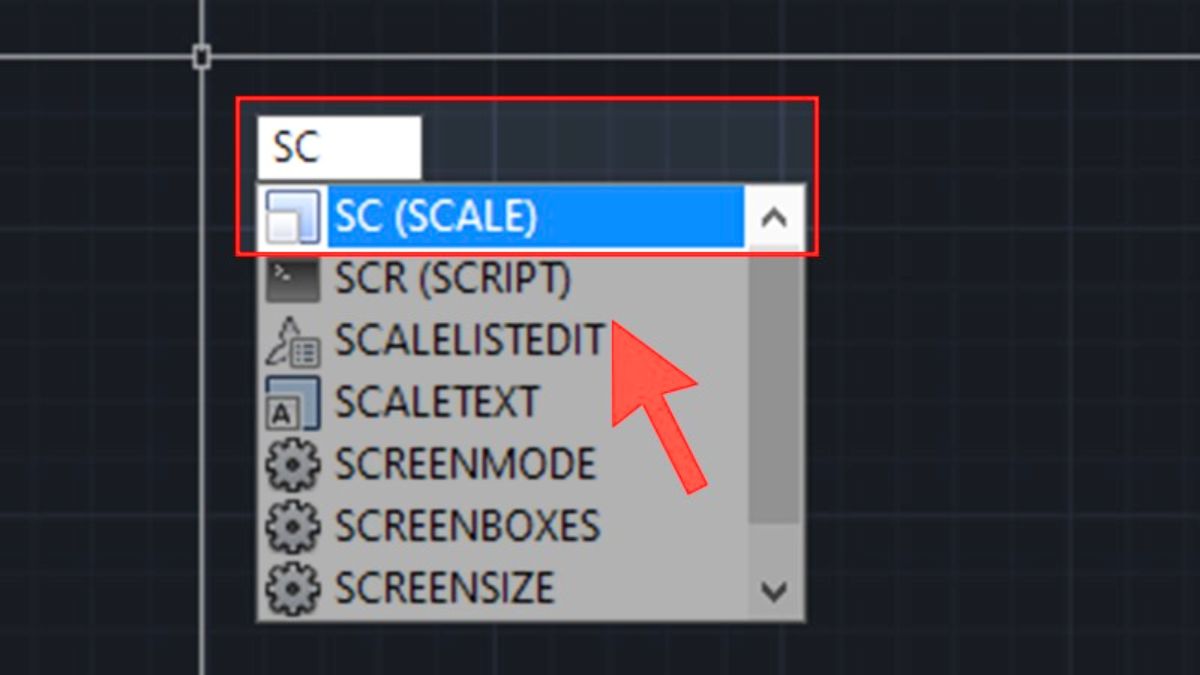 Cách dùng lệnh Scale cơ bản trong CAD bước 1