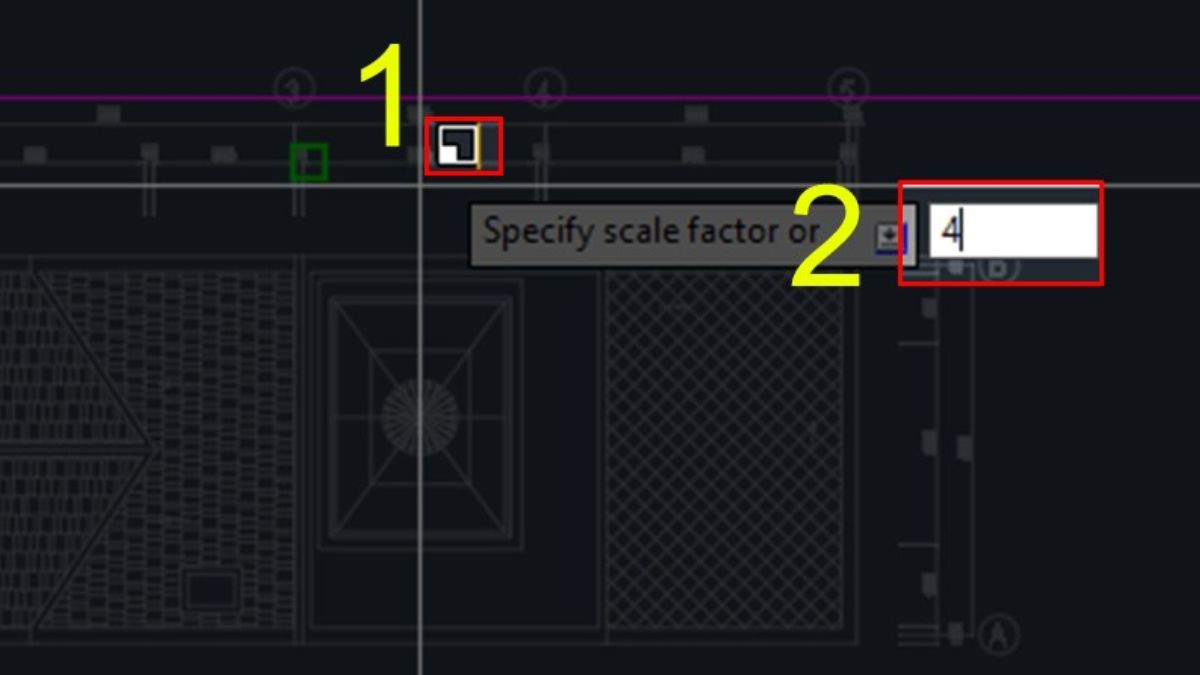 Cách dùng lệnh Scale cơ bản trong CAD bước 3