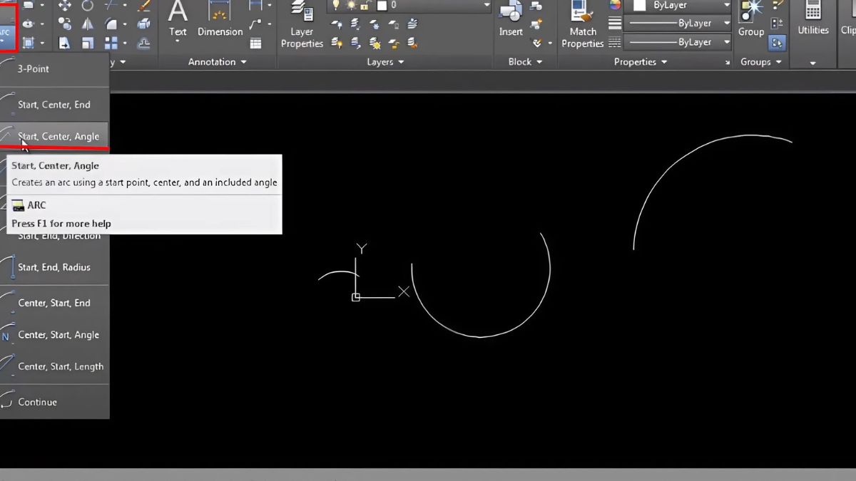 lệnh vẽ cung tròn qua 2 điểm trong cad quan trọng như thế nào