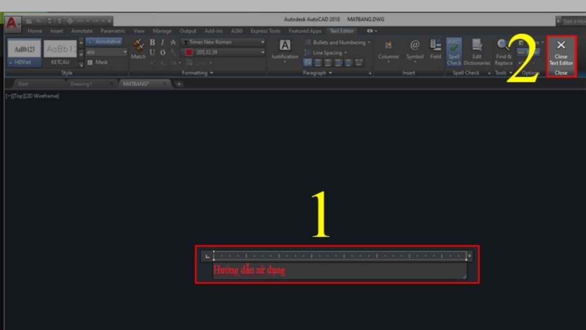 Hướng dẫn cách chỉnh sửa chữ trong CAD bước 3