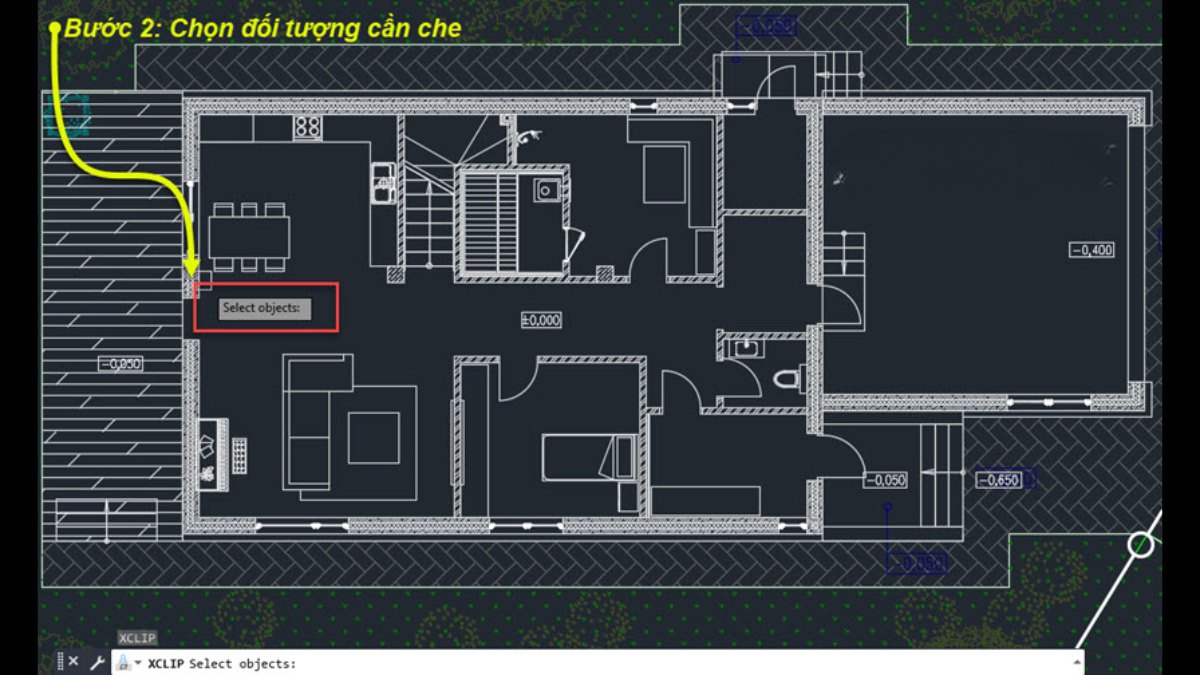 Hướng dẫn cách sử dụng lệnh XCLIP trong CAD - bước 2
