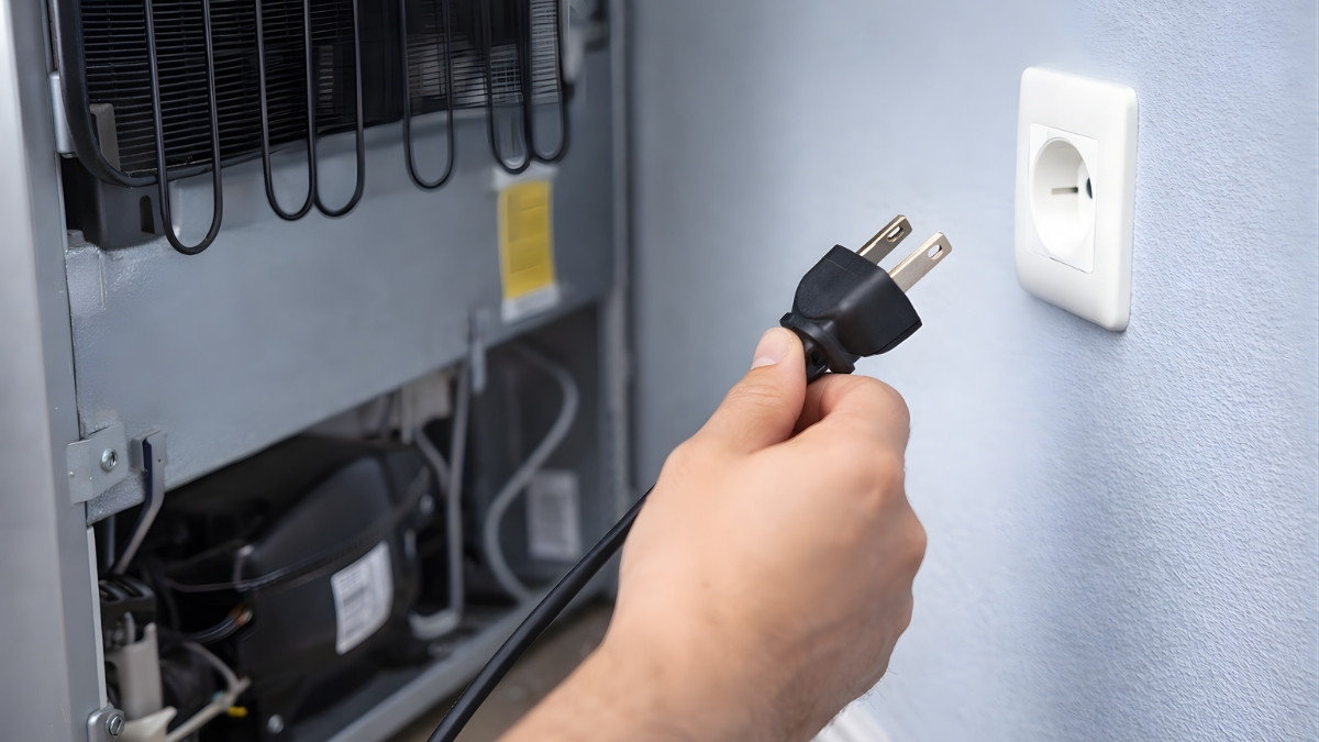 Quy trình kiểm tra thực tế khi lốc tủ lạnh không chạy bước 1